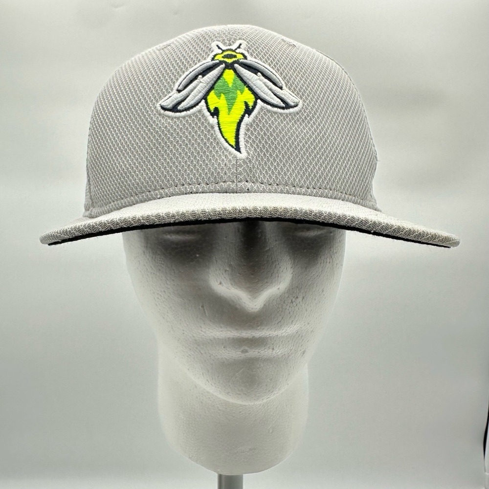 New Era Cap 59FIFTY 7 3/8 Columbia Fireflies MILB Baseball Fitted Cap Grey Hat